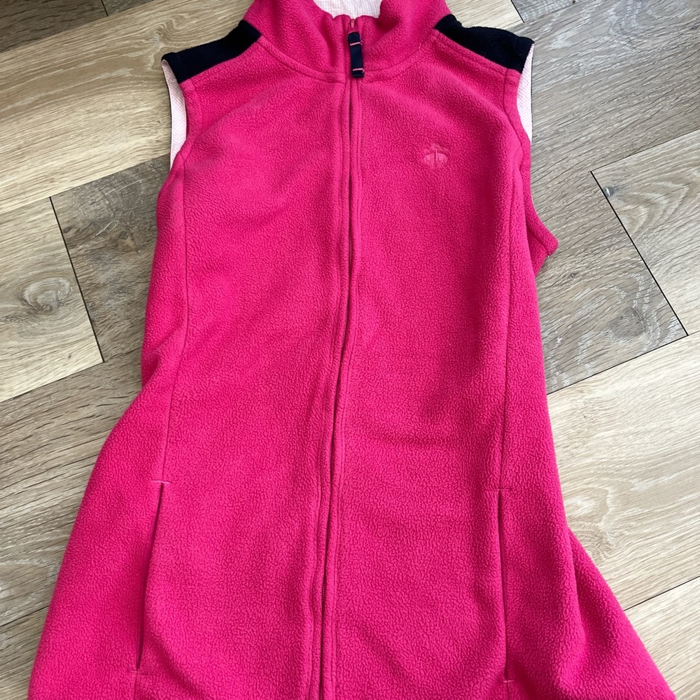 Pink Sleeveless Fleece Vest